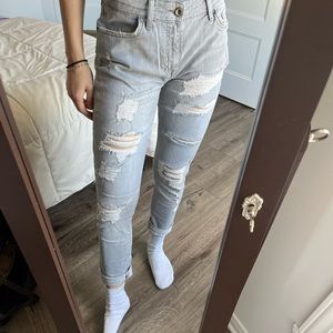 Grey Ripped Jeans
